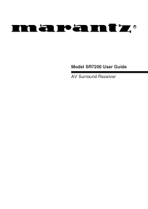 Bruksanvisning Marantz SR7200 Receiver