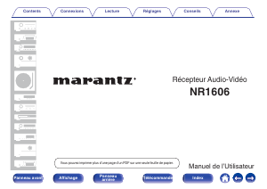 Mode d’emploi Marantz NR1606 Récepteur