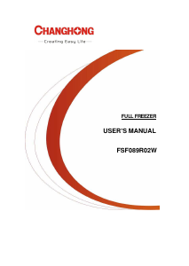 Handleiding Changhong FSF089R02W Vriezer