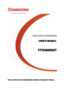 Handleiding Changhong FFD540R02T Koel-vries combinatie