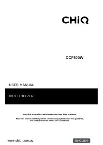 Bruksanvisning Chiq CCF500W Frys