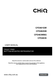 Handleiding Chiq CFD461GW Koel-vries combinatie