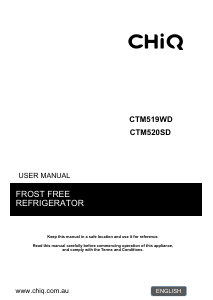 Manual Chiq CTM520SD Fridge-Freezer