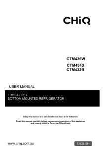 Handleiding Chiq CTM433B Koel-vries combinatie