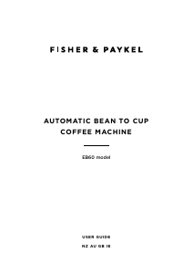 Manual Fisher and Paykel EB60DSXB2 Coffee Machine