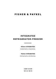 Handleiding Fisher and Paykel RS7621WRUK1 Koel-vries combinatie