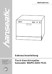 Bedienungsanleitung Hanseatic WQP6-3203 FS31 Geschirrspüler
