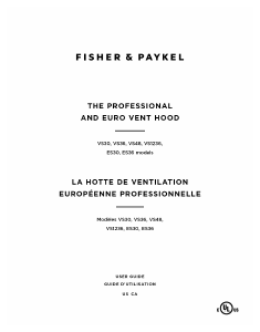 Mode d’emploi Fisher and Paykel ES-30_UB Hotte aspirante