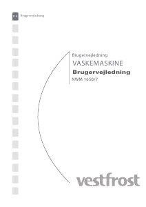 Brugsanvisning Vestfrost NWM 1650/7 Vaskemaskine