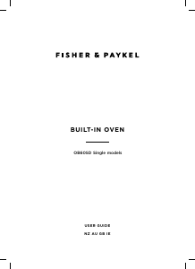 Bruksanvisning Fisher and Paykel OB60SD9PX1 Ugn