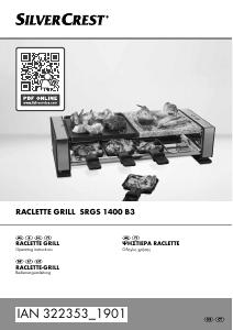 Bedienungsanleitung SilverCrest SRGS 1400 B3 Raclette-grill