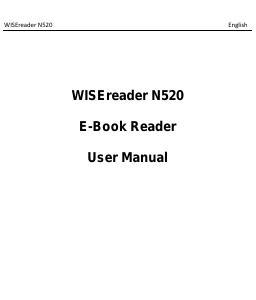 Manual Hanvon WISE N520 E-Reader