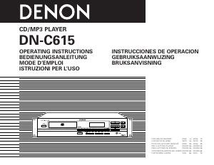 Manual de uso Denon DN-C615 Reproductor de CD