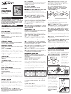 Handleiding Ascent Delta HR Fietscomputer