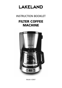 Manual Lakeland 62807 Coffee Machine