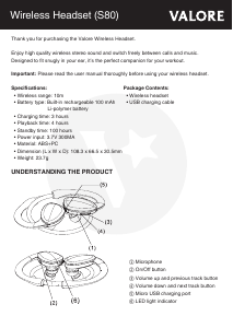 Manual Valore S80 Headset