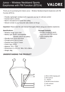 Handleiding Valore BTS14 Junco Headset