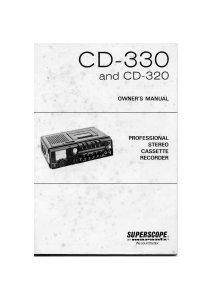 Handleiding Superscope CD-330 Cassetterecorder