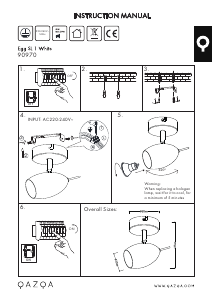 Manual de uso Qazqa 90970 Egg 1 Lámpara