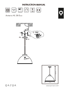 Instrukcja Qazqa 94785 Anterio 38 Basic Lampa