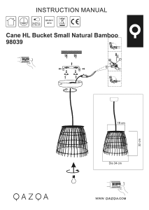 Bruksanvisning Qazqa 98039 Cane Bucket Lampe