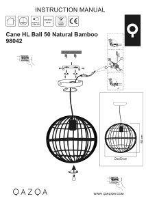 Bedienungsanleitung Qazqa 98042 Cane Ball 50 Leuchte