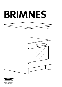 Руководство IKEA BRIMNES Прикроватный столик