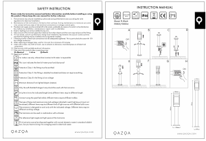 Bruksanvisning Qazqa 98803 Gleam Lampa