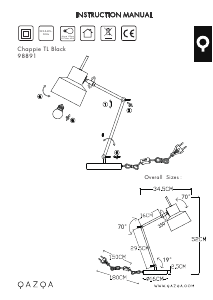 Manual de uso Qazqa 98891 Chappie Lámpara