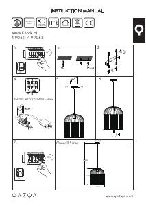 Manual de uso Qazqa 99062 Wire Knock Lámpara