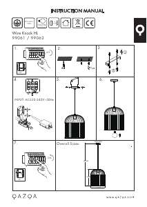 Bruksanvisning Qazqa 99062 Wire Knock Lampa