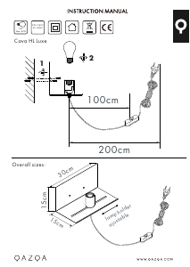 Bruksanvisning Qazqa 99067 Muro Lampa