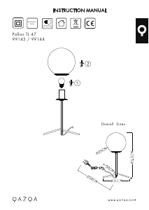 Manual de uso Qazqa 99143 Pallon Lámpara