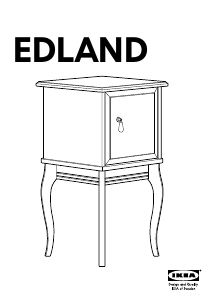 मैनुअल IKEA EDLAND बेडसाइड टेबल