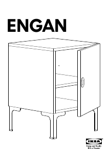 Посібник IKEA ENGAN Приліжкова тумбочка