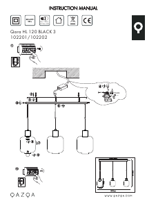 Manual de uso Qazqa 102201 Qara Lámpara