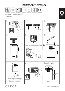 Manual de uso Qazqa 102215 Dome Lámpara