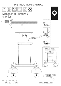 Bruksanvisning Qazqa 102351 Mangoes Lampa