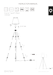 Bruksanvisning Qazqa 102360 Virginia Lampe