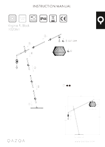 Manuale Qazqa 102361 Virginia Lampada