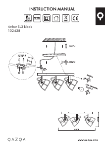 Bedienungsanleitung Qazqa 102428 Arthur Leuchte