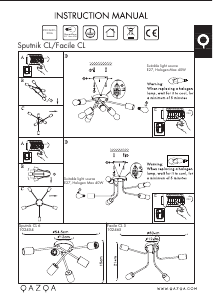 Manuale Qazqa 102454 Sputnik Lampada