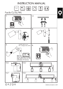 Bruksanvisning Qazqa 102456 Facile Lampe