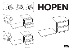 Руководство IKEA HOPEN Прикроватный столик