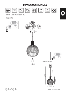 Bruksanvisning Qazqa 102593 Wire Dos Lampe