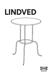 Manual IKEA LINDVED Mesa de cabeceira