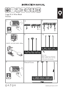 Bruksanvisning Qazqa 103589 Cage Lampa