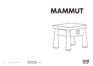 Руководство IKEA MAMMUT Прикроватный столик