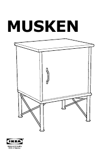 मैनुअल IKEA MUSKEN बेडसाइड टेबल