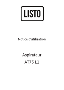 Mode d’emploi Listo AT75 L1 Aspirateur